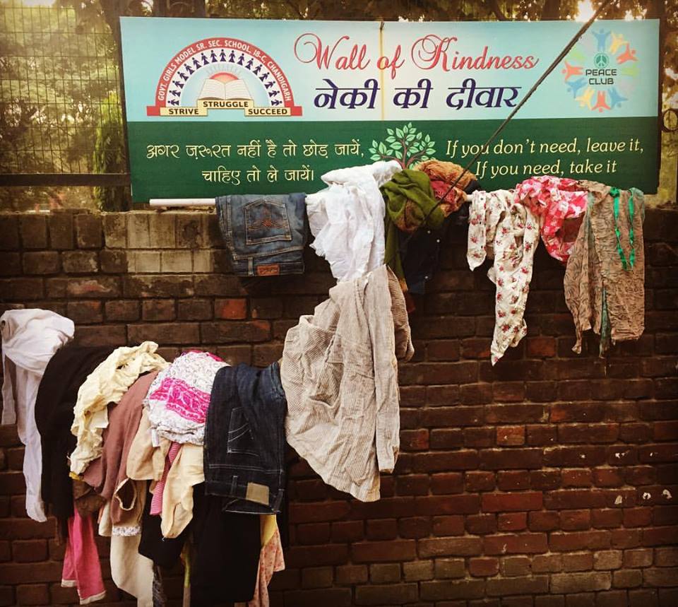 wall of kindness chandigarh